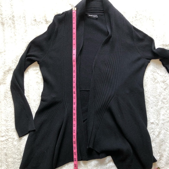 Frank Walder Black Open Long Sleeved Cardigan - Picture 9 of 9